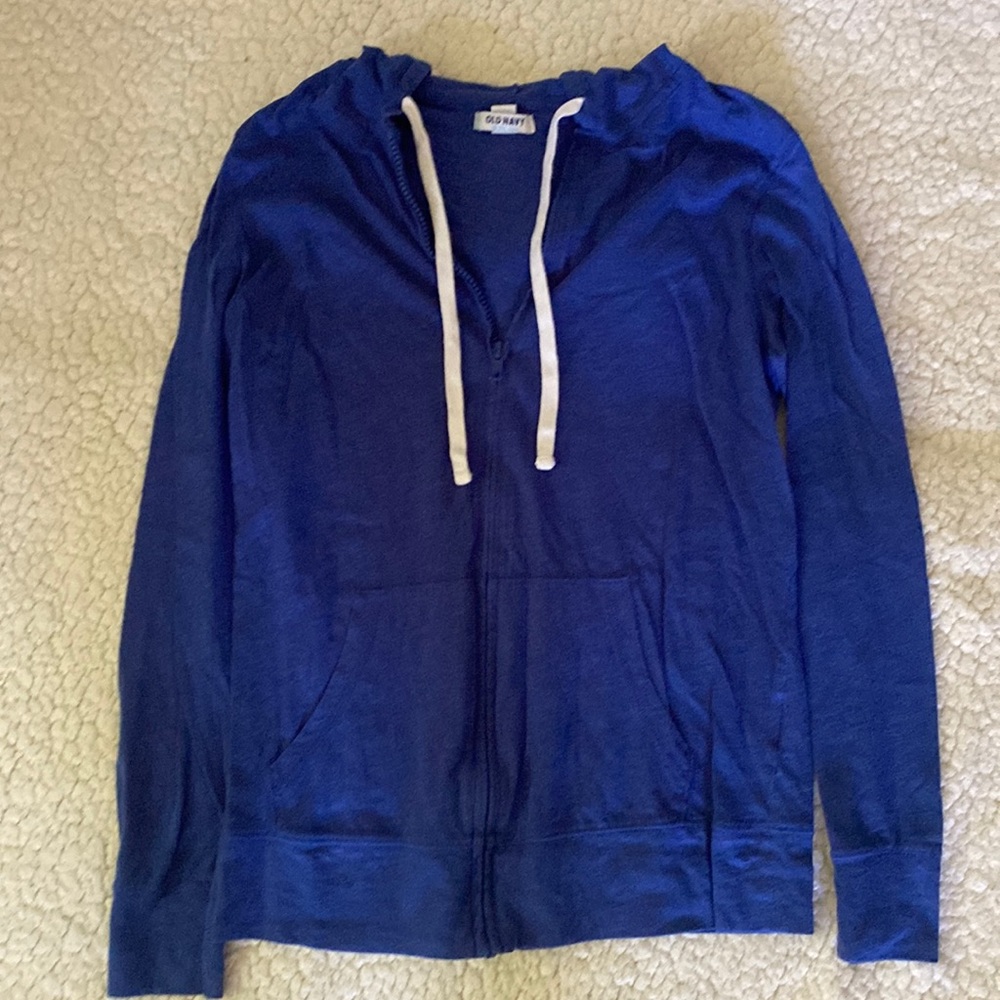Blue light zip up jacket